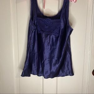 EUC midnight blue Vanity Fair camisole